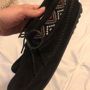 Black Womens Moccasins